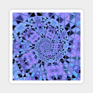 Purple Mosaic Girly Spiral Magnet