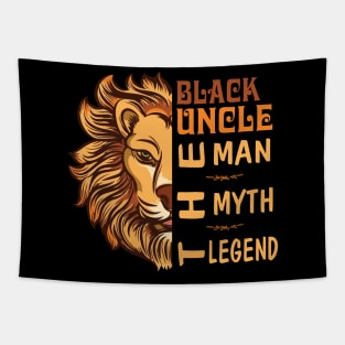 Lion Black Uncle The Man The Myth The Legend Happy Father Day Vintage Retro Tapestry