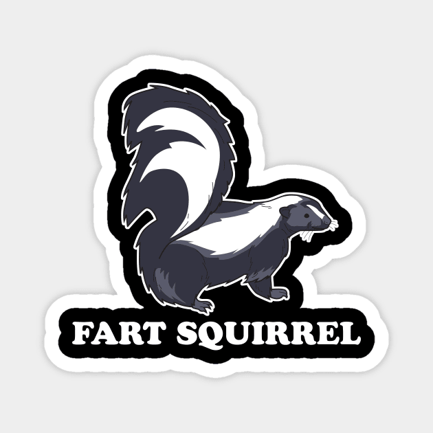 Fart Squirrel Skunk Magnet by Portals