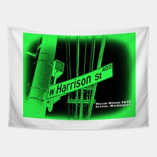 Harrison Street, BLACK MINT, Seattle, Washington by Mistah Wilson Tapestry