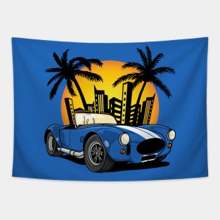 Cobra in City Sunset Tapestry