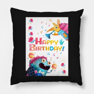 Mexican creatures Birthday card Pillow