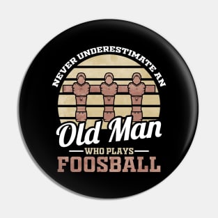 Foosball Old Man Foosball Player Pin