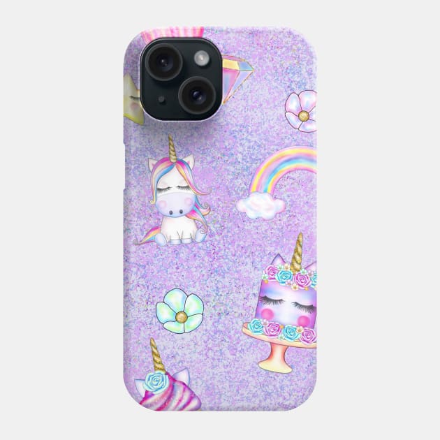 Unicorn party Phone Case by CindersRose