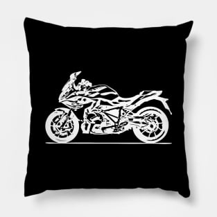 R1250RS Bike White Sketch Art Pillow