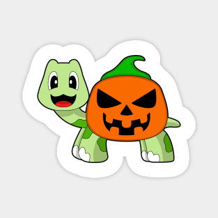 Turtle Halloween Pumpkin Magnet