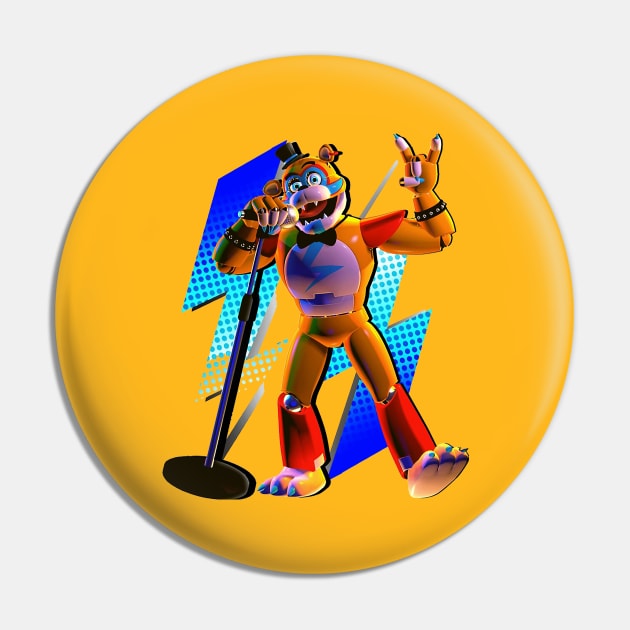 Glamrock Freddy Pin by janettedaniell