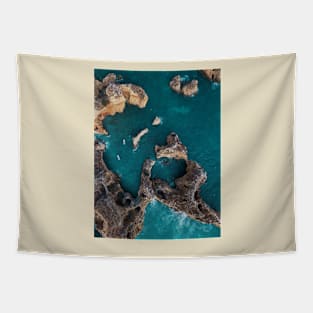 Ponta da Piedade, aerial view in Portugal Tapestry