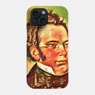 Franz Schubert Snow Portrait | Franz Schubert Artwork 14 Phone Case