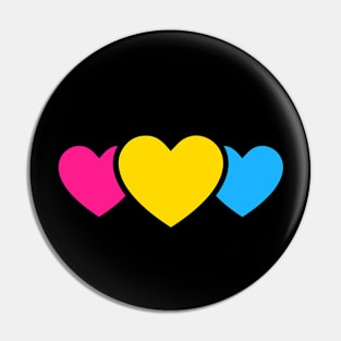 Pansexual Pride Hearts Pin