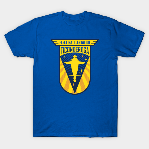 Discover Fleet Battlestation Ticonderoga - Clean - Mobile Infantry - T-Shirt