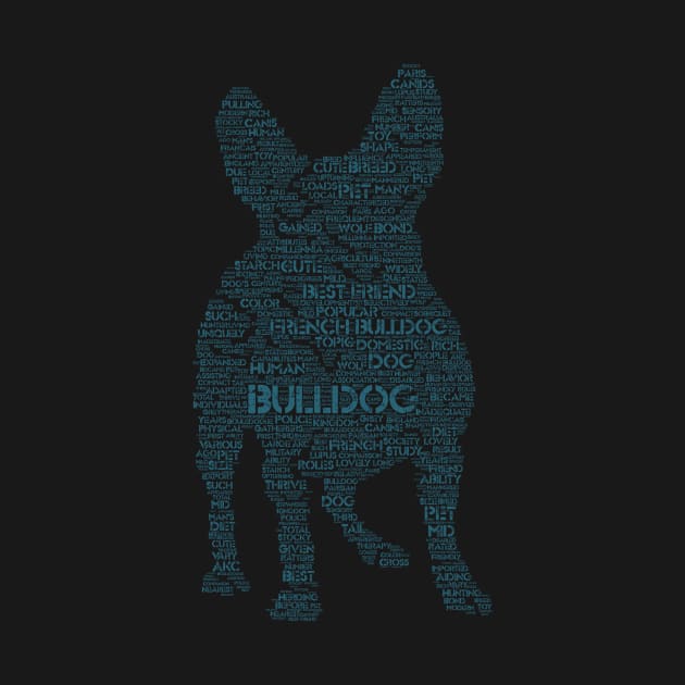 French Bulldog Animal Pet Text Word Cloud by Cubebox