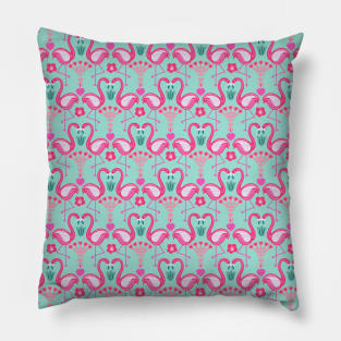 Love Flamingo and Crown Pillow
