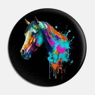 Watercolor horse head Pin