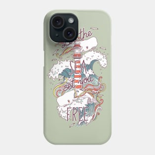 Whales and waves Phone Case