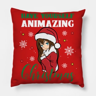 Have yourself Animazing Christmas Anime Manga Pillow