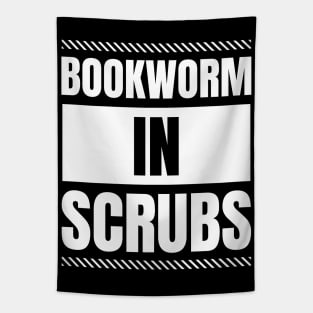 Bookworm in Scrubs: A Gift for Registered Nurses Who Love Reading - Unique Apparel Tapestry
