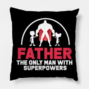 Superhero Dad T-shirt Design Pillow