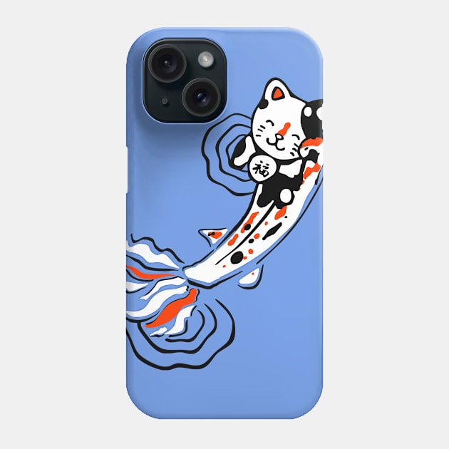 Kitty Being Koi Phone Case by DigitalFun