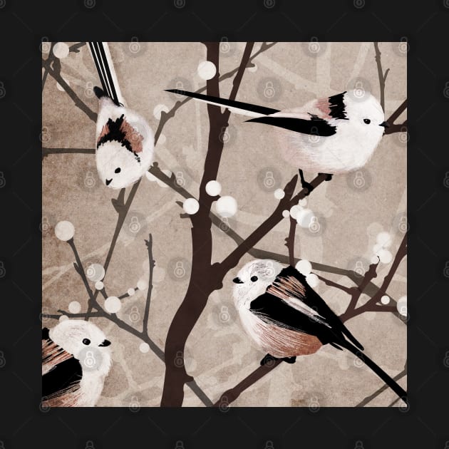 Long Tailed Birds by KatherineBlowerDesigns