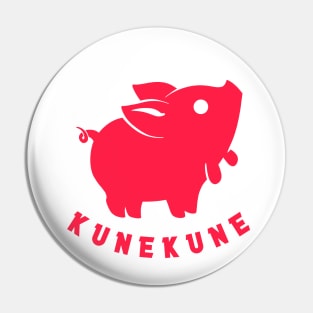 Kunekune cute piglet pet. Minimal art for pig lovers Pin