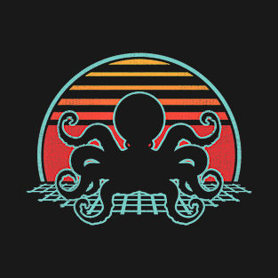 Kraken Retro Vintage Cthulhu 80S Style Octopus T-Shirt