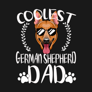 Glasses Coolest German Shepherd Dog Dad T-Shirt