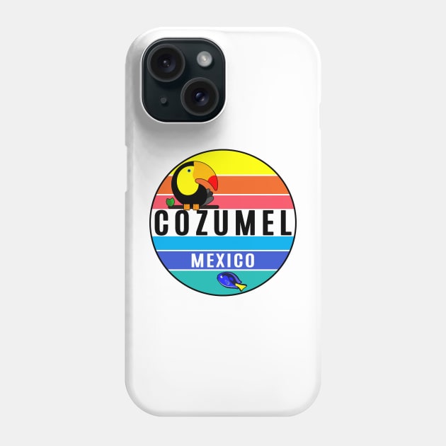 Cozumel Mexico Tropical Beach Toucan Fish Travel Vacation Phone Case by TravelTime