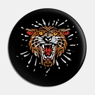 Tiger traditional design Pin