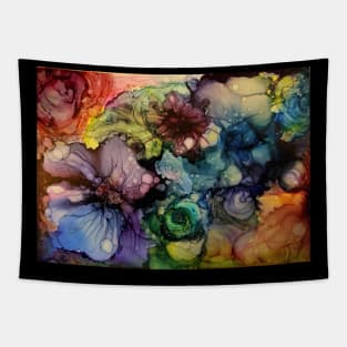 ฺBlooming Alcohol Ink Flowers Tapestry