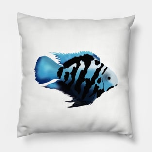 Polar Blue Cichlid Fish Pillow