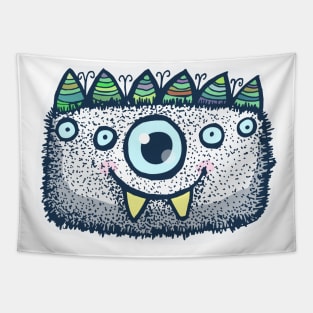 Cute fluffy monster Tapestry