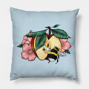 Apple bumblebee blossom Pillow