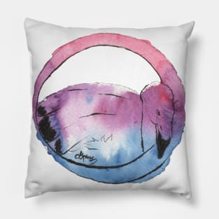 Genderfluid Watercolour Flamingo | Pride Birds Pillow