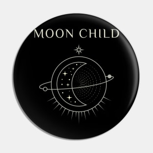 Moon child Astrological Design Pin
