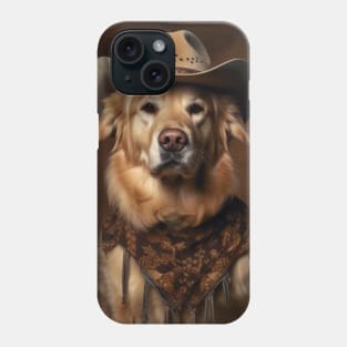 Cowboy Dog - Golden Retriever Phone Case