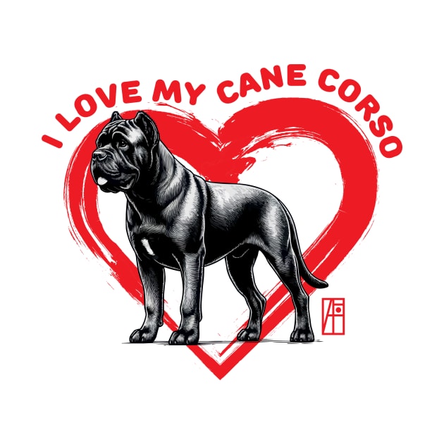 I Love My Cane Corso - I Love my dog - Dog - lion is a piece of cake by ArtProjectShop