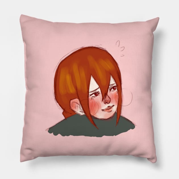 Shy girl Pillow by Makira