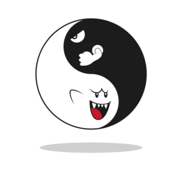 MARIO. Ghost Boo and Bullet Bill. Yin and Yang - Yin Yang - T-Shirt ...