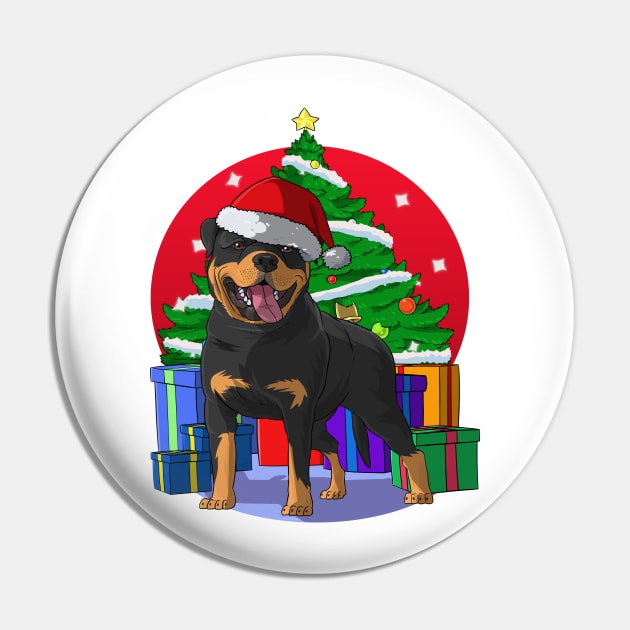 Rottweiler Christmas Pin by Noseking