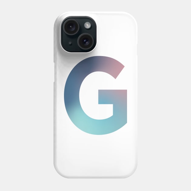 Gradient Letter G Initial Alphabet Phone Case by murialbezanson