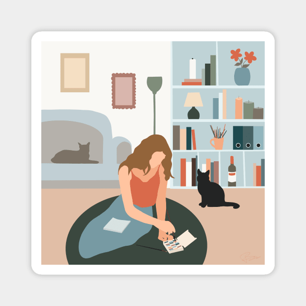 Hygge Magnet by RosanneCreates