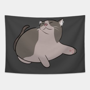 Chonky cat relaxing Tapestry