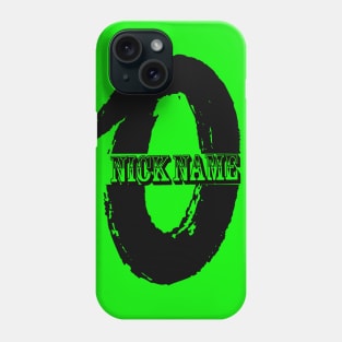 nickname O Black Phone Case