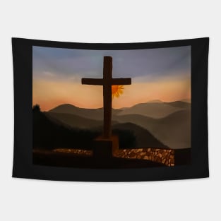 Painted Sunrise at Pretty Place (remake) Tapestry