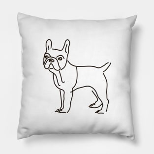 Doodle French Bulldog, Doodle Art Pillow