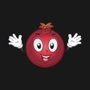 Cute juicy Pomegranate Smiling and Waving T-Shirt