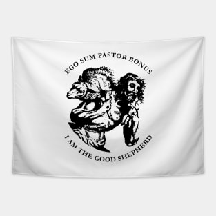 Good Shepherd black Tapestry