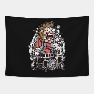 Gorilla Drums Destroyer of Silence Drummer Distressed Tapestry