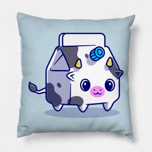 Cute Cow Milk Box Cartoon Pillow